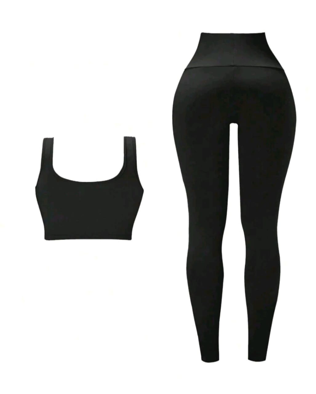 Black Knitted Ladies Tight-Fitting  Suit